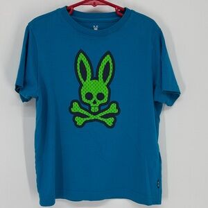 Boys Psycho Bunny Blue Logo Tee